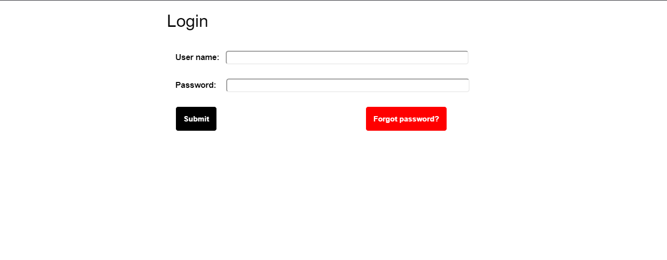 Accessible login form