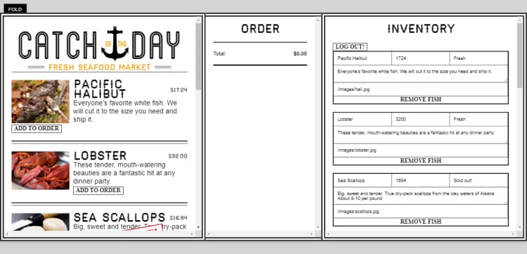 Catch of the Day web app