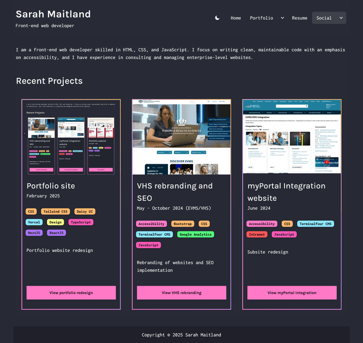 Portfolio site