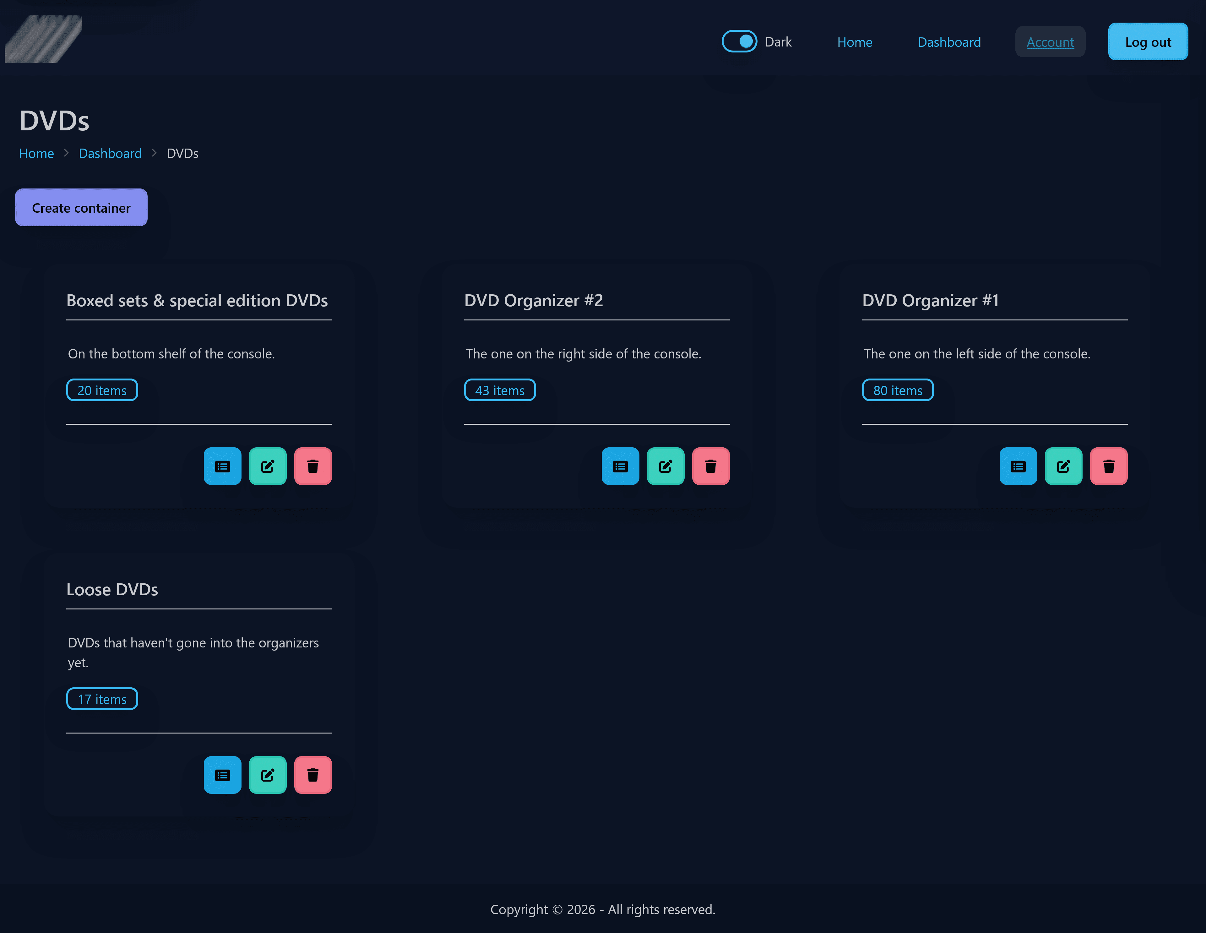 Inventory app create screen